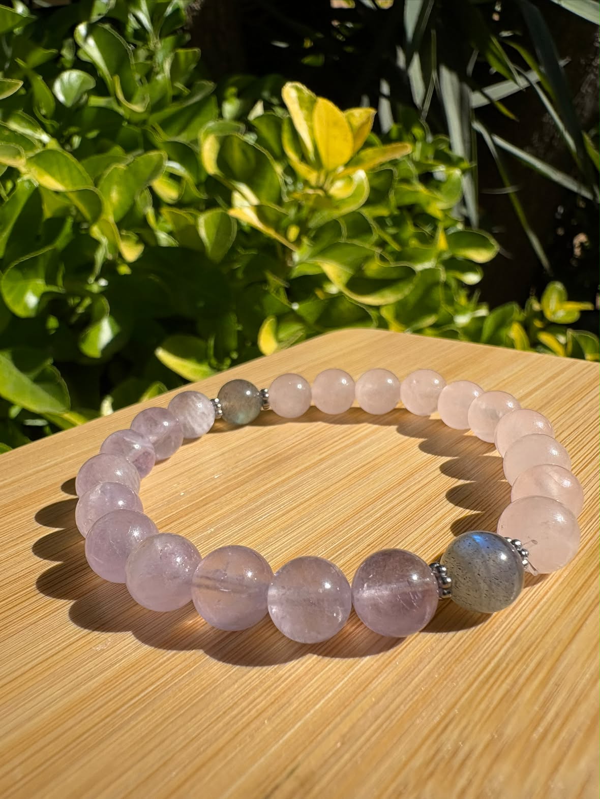 Protection | Bracelet Quartz Rose, Améthyste & Labradorite