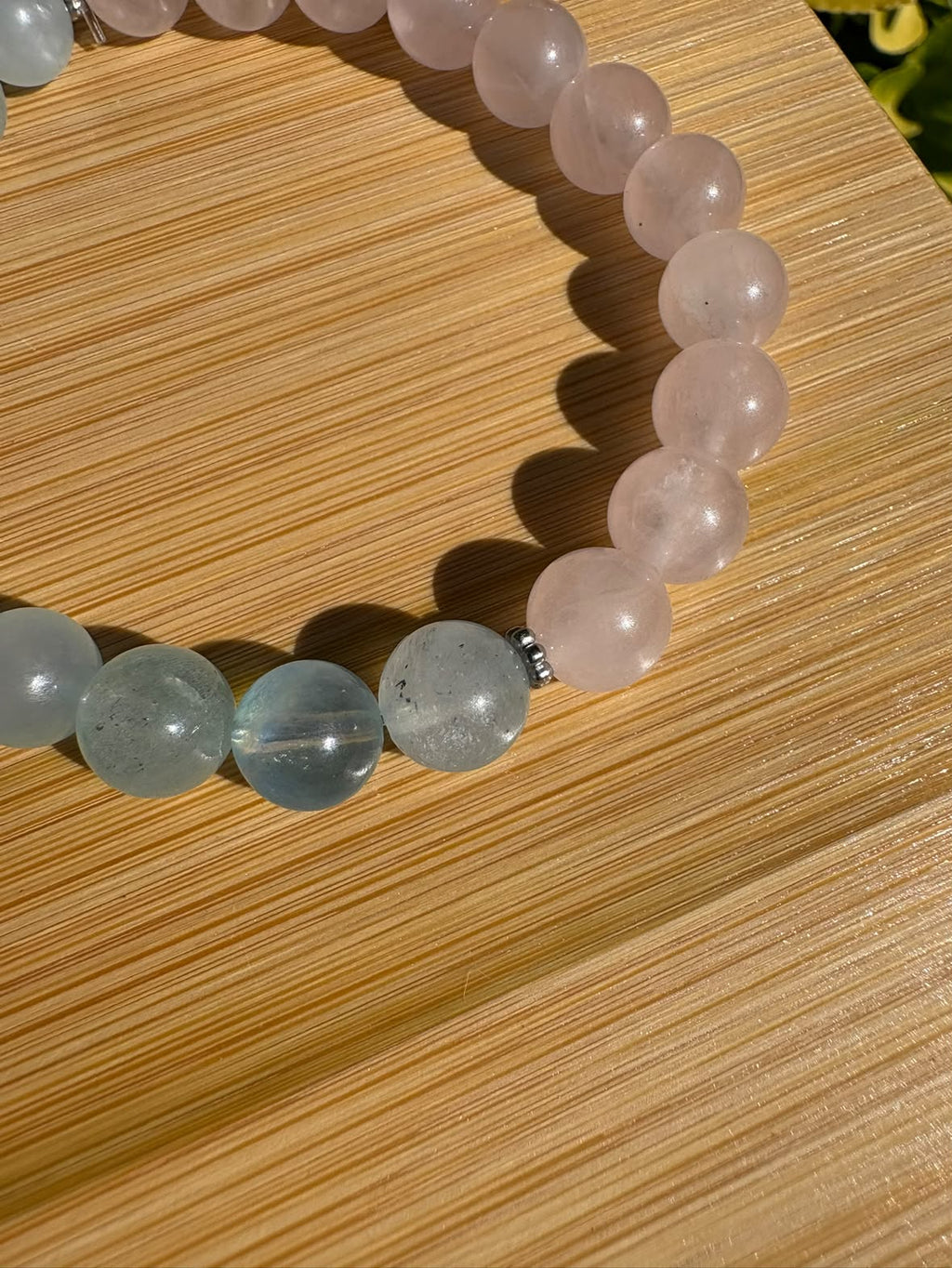 Communication | Bracelet Aigue-Marine & Quartz Rose