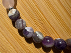Calme & Douceur | Bracelet Améthyste Chevron & Quartz Rose