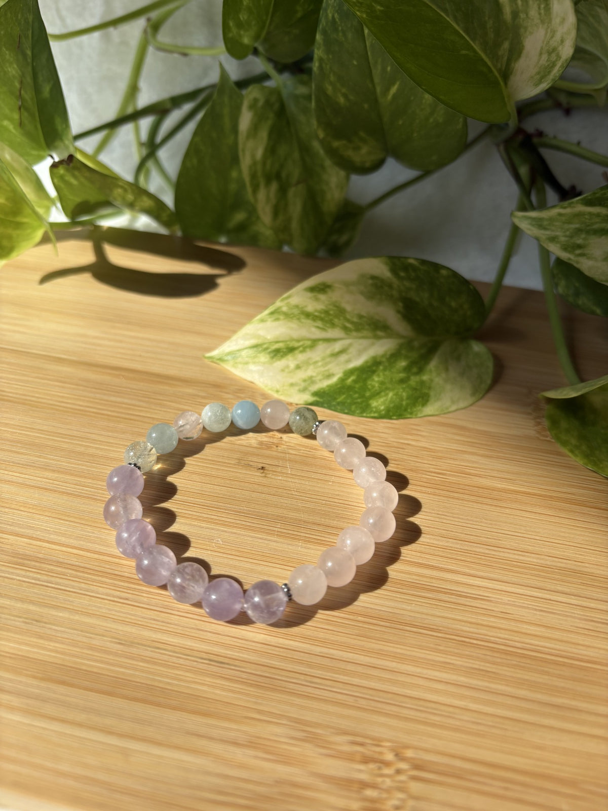 Douceur intérieur | Bracelet Morganite, Quartz Rose & Améthyste Lavande