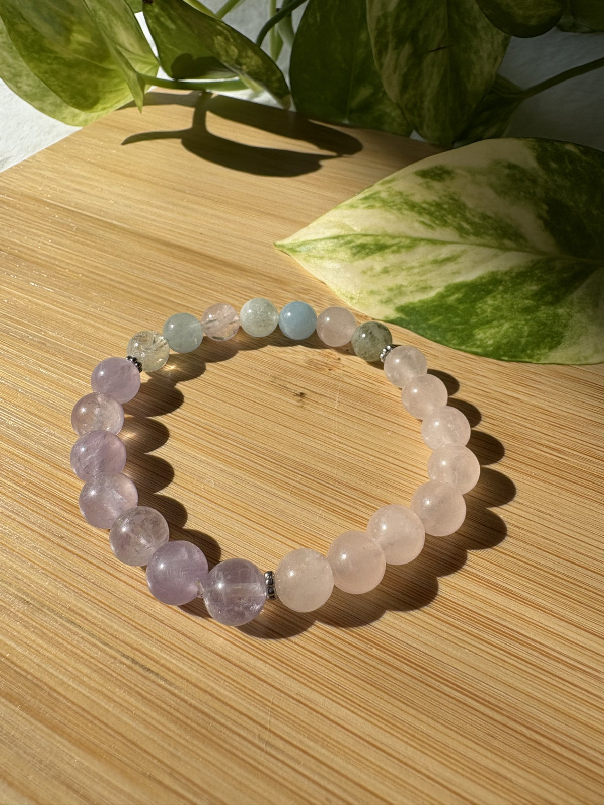 Douceur intérieur | Bracelet Morganite, Quartz Rose & Améthyste Lavande