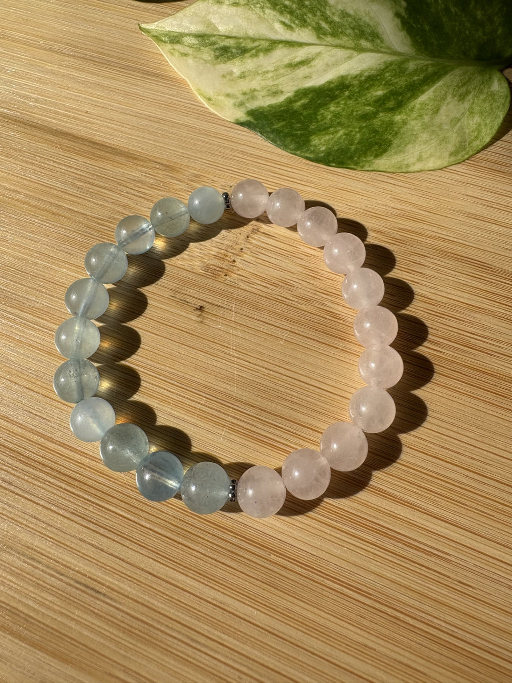 Communication | Bracelet Aigue-Marine & Quartz Rose
