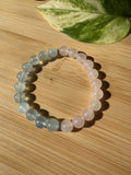 Communication | Bracelet Aigue-Marine & Quartz Rose