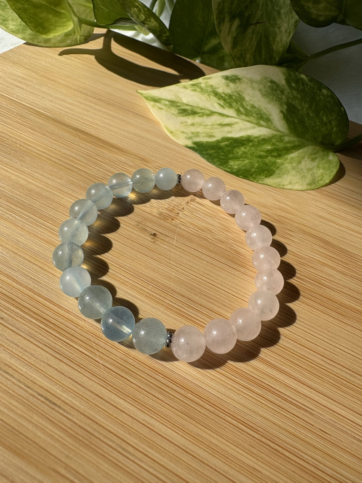 Communication | Bracelet Aigue-Marine & Quartz Rose