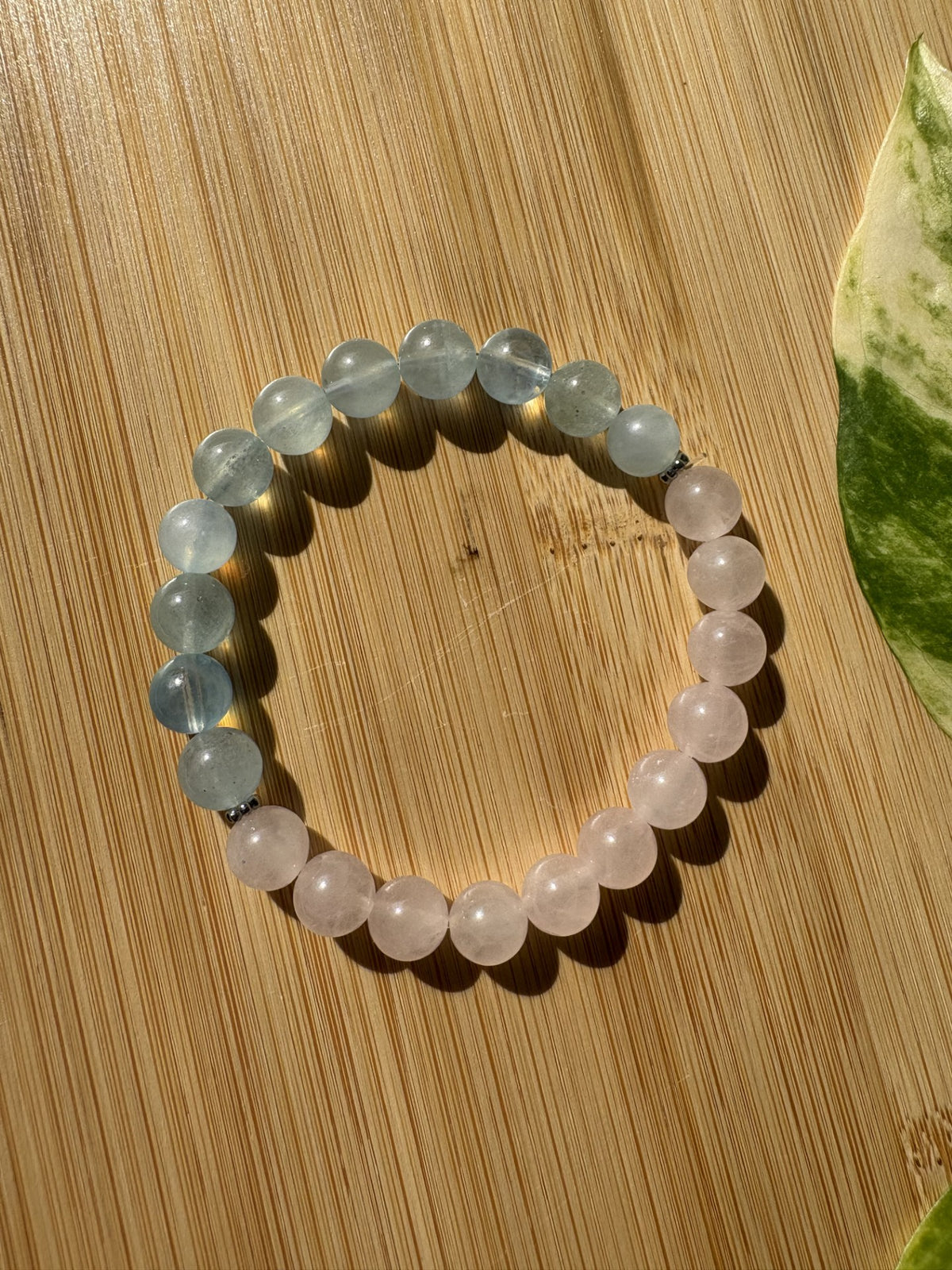 Communication | Bracelet Aigue-Marine & Quartz Rose
