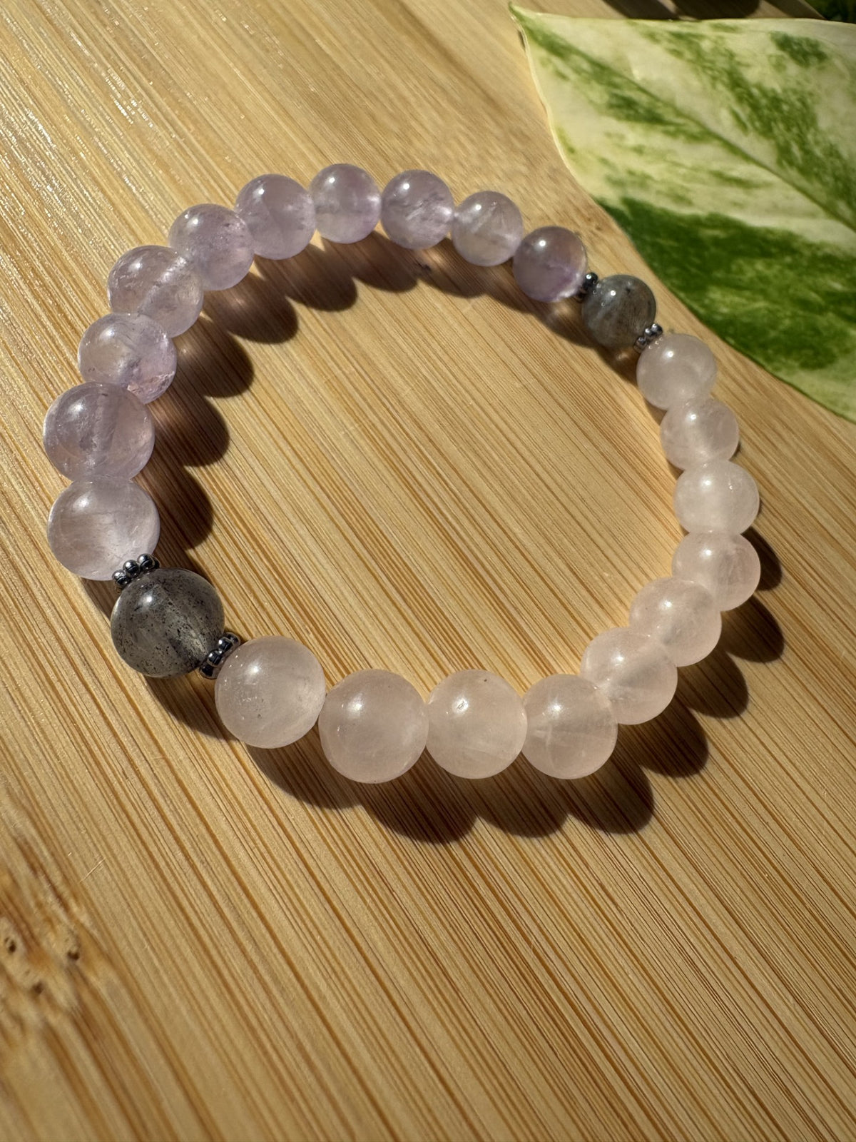 Protection | Bracelet Quartz Rose, Améthyste & Labradorite