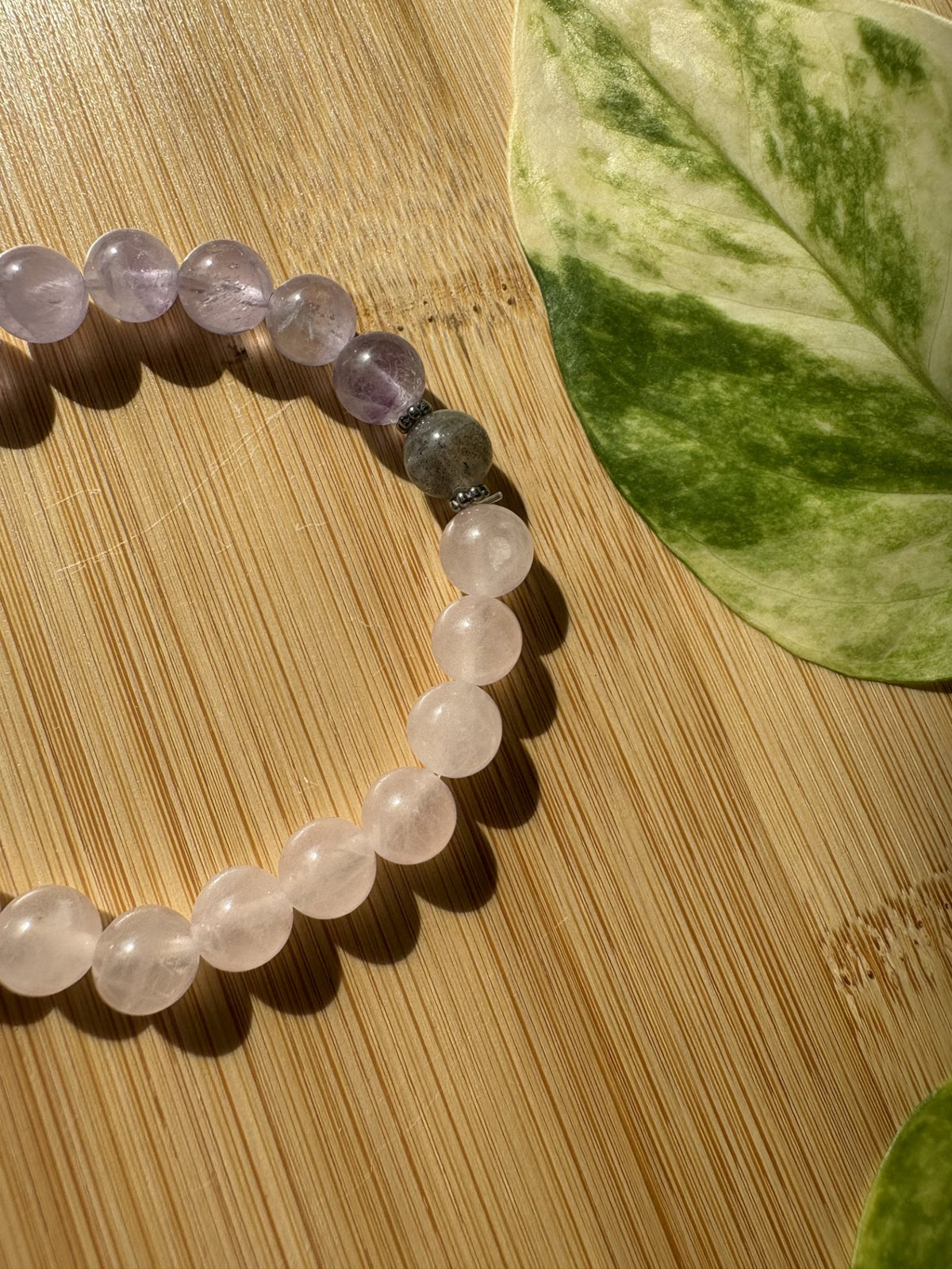 Protection | Bracelet Quartz Rose, Améthyste & Labradorite