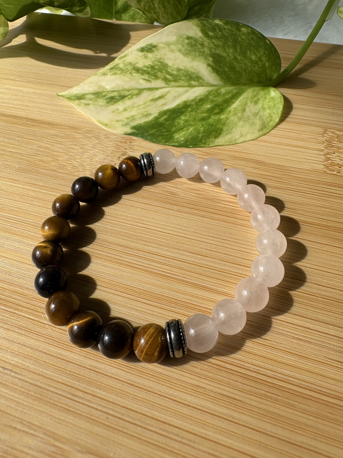 Douceur & Force | Bracelet Quartz Rose & Œil de Tigre