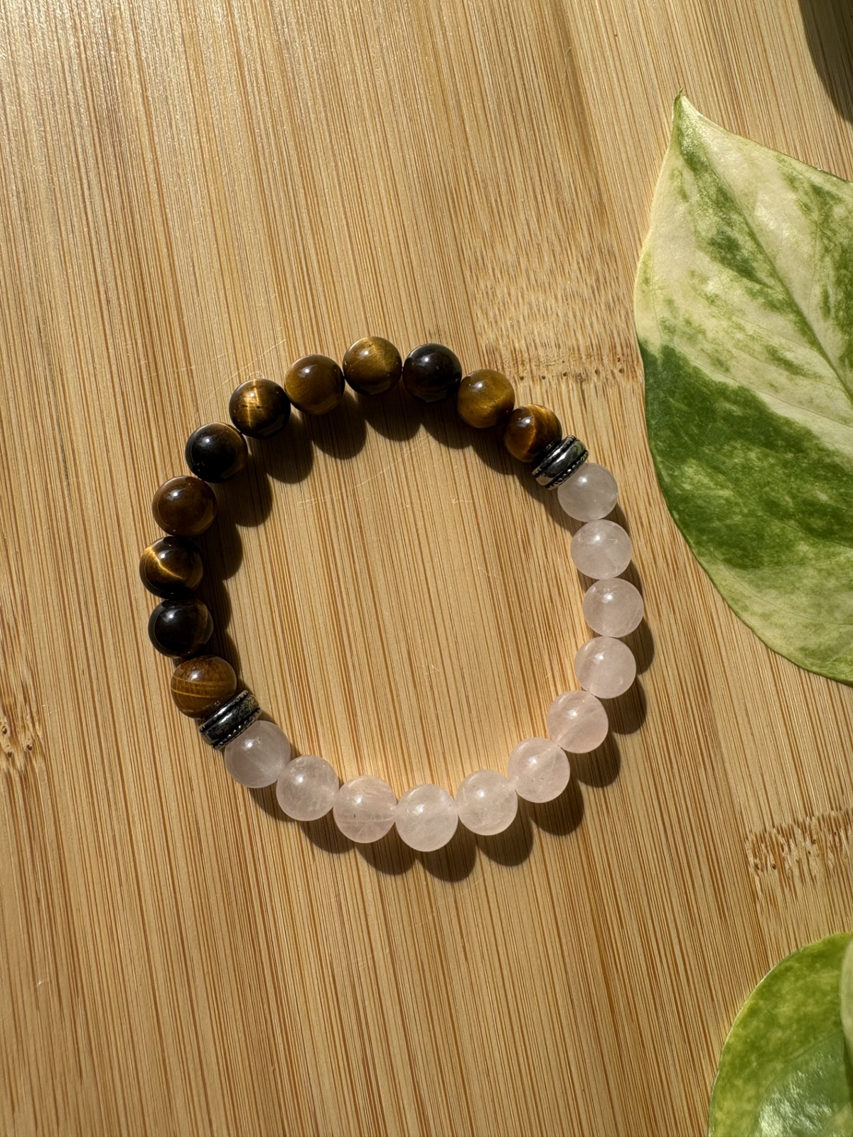 Douceur & Force | Bracelet Quartz Rose & Œil de Tigre