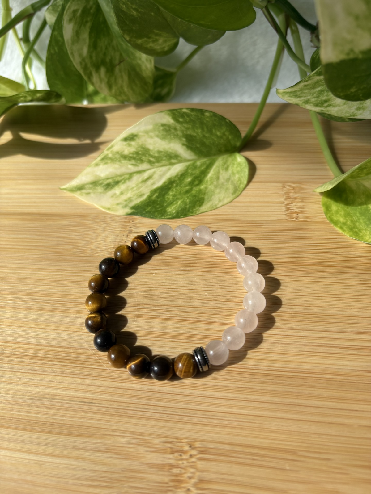 Douceur & Force | Bracelet Quartz Rose & Œil de Tigre